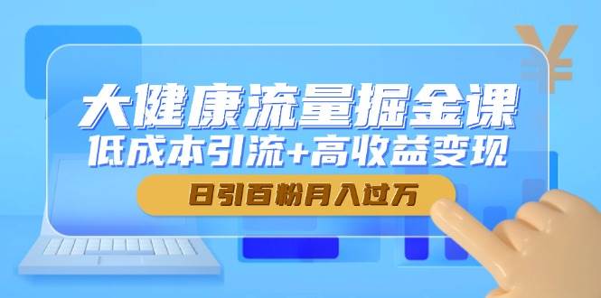 (14811期)大健康流量掘金课,低成本引流+高收益变现,日引百粉月入过万-网创智库
