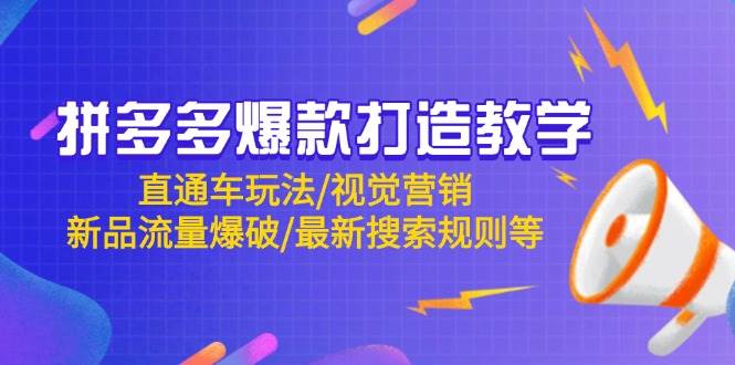 (14681期)拼多多爆款打造教学:直通车玩法/视觉营销/新品流量爆破/最新搜索规则等-网创智库