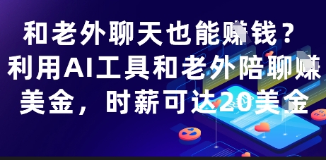 和老外聊天也能挣钱？利用AI工具和老外陪聊挣美金，时薪可达20刀-网创智库