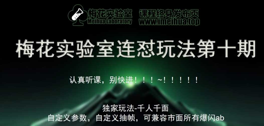 梅花实验室社群专享课视频号连怼玩法第十期课程+第二部分-FF助手全新高自由万能爆闪AB处理-网创智库
