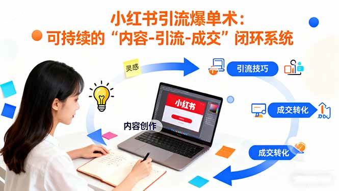 （16362期）小红书引流爆单术：构建一套低成本 可持续的“内容-引流-成交”闭环系统-网创智库