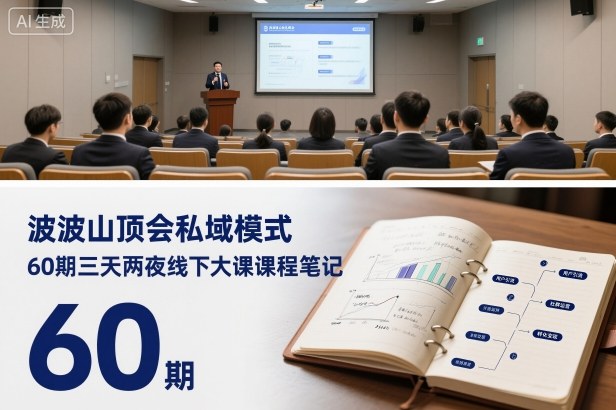 波波山顶会私域模式60期三天两夜线下大课课程笔记（文档）-网创智库