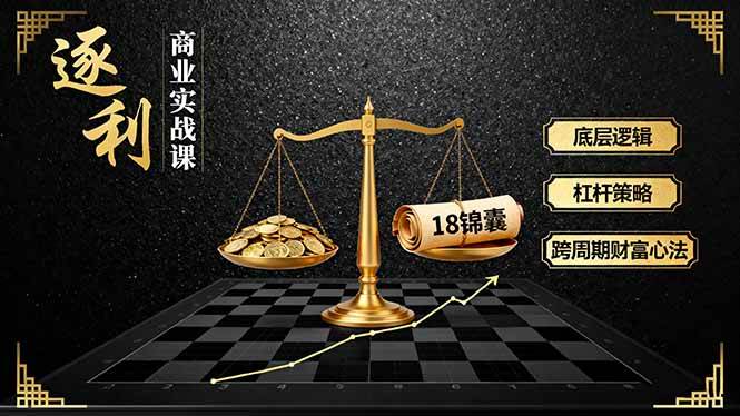 （16753期）《逐 利》商业实战课，底层逻辑、杠杆策略、18锦囊，跨周期财富心法（更新）-网创智库